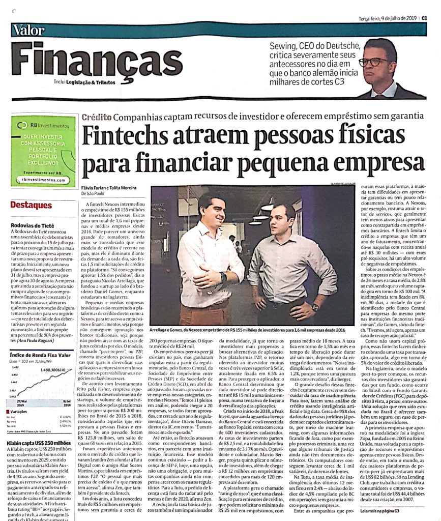 Fintechs atraem pessoas físicas para financiar pequena empresa. 1