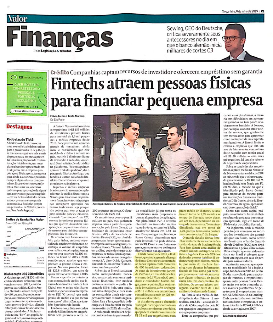 Fintechs atraem pessoas físicas para financiar pequena empresa. 1